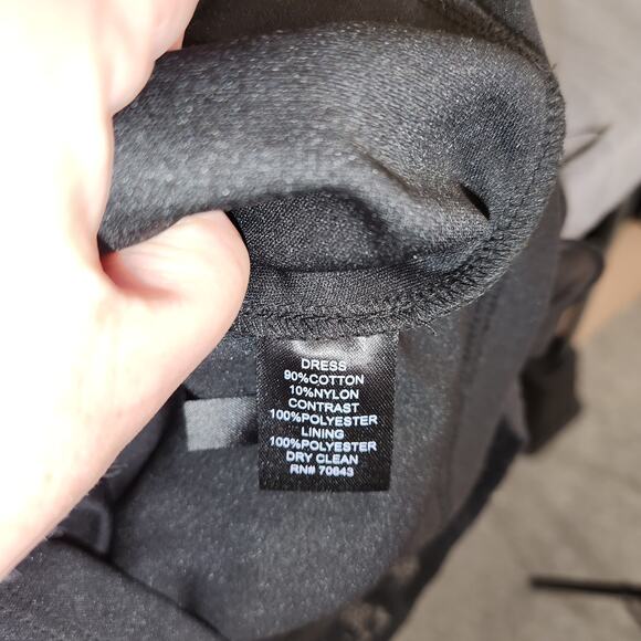 LA NOUVELLE RENASSAINCE Mini Dress Wns 6 Black Lace Feathers Whimsigoth Cocktail - Picture 11 of 14